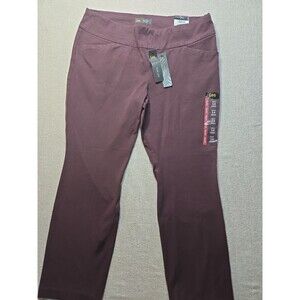Lee Women's Sculpting Slim Fit Skinny Pull-On Pants Burgundy Size 14 Short New